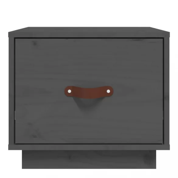 szürke tömör fenyőfa éjjeliszekrény 40 x 34 x 35 cm