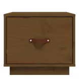 2 db mézbarna tömör fenyőfa éjjeliszekrény 40 x 34 x 35 cm