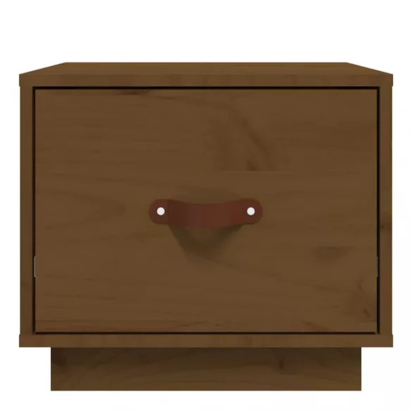 2 db mézbarna tömör fenyőfa éjjeliszekrény 40 x 34 x 35 cm