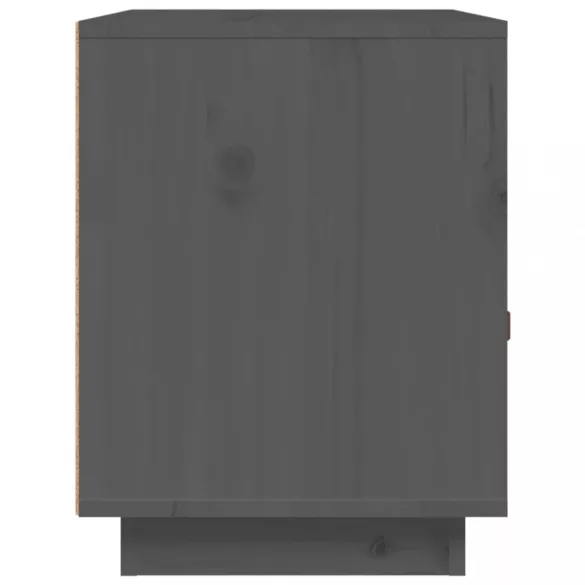 szürke tömör fenyőfa éjjeliszekrény 40 x 34 x 45 cm