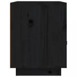 fekete tömör fenyőfa éjjeliszekrény 40 x 34 x 45 cm