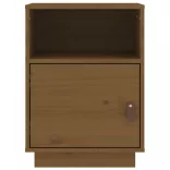 2 db mézbarna tömör fenyőfa éjjeliszekrény 40 x 34 x 55 cm