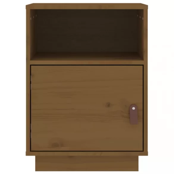 2 db mézbarna tömör fenyőfa éjjeliszekrény 40 x 34 x 55 cm