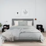 2 db fekete tömör fenyőfa éjjeliszekrény 40 x 34 x 55 cm