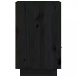 2 db fekete tömör fenyőfa éjjeliszekrény 40 x 34 x 55 cm