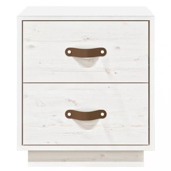 fehér tömör fenyőfa éjjeliszekrény 40 x 34 x 45 cm