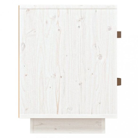 2 db fehér tömör fenyőfa éjjeliszekrény 40 x 34 x 45 cm
