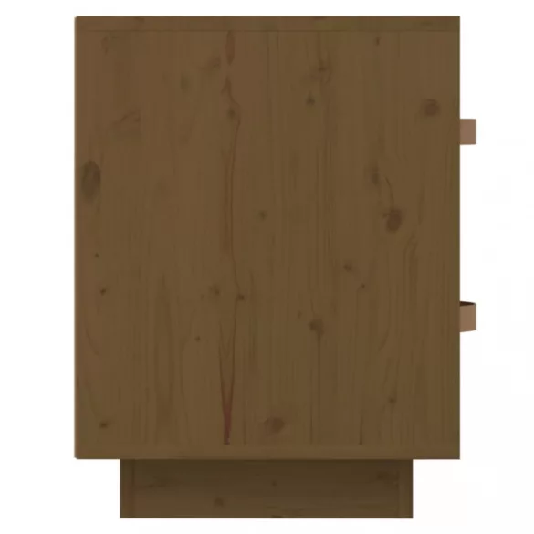 mézbarna tömör fenyőfa éjjeliszekrény 40 x 34 x 45 cm