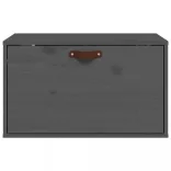 szürke tömör fenyőfa faliszekrény 60 x 30 x 35 cm