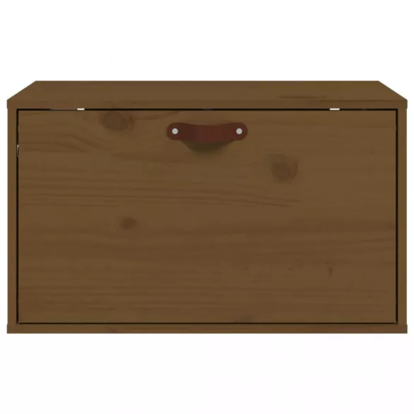 mézbarna tömör fenyőfa faliszekrény 60 x 30 x 35 cm