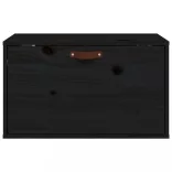 fekete tömör fenyőfa faliszekrény 60 x 30 x 35 cm