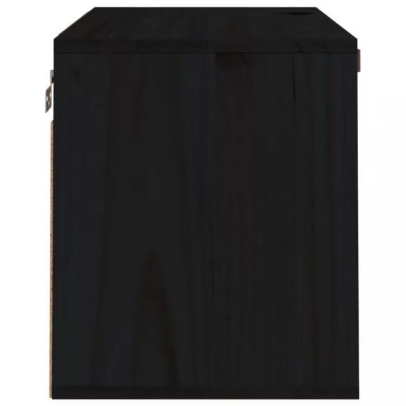 fekete tömör fenyőfa faliszekrény 60 x 30 x 35 cm