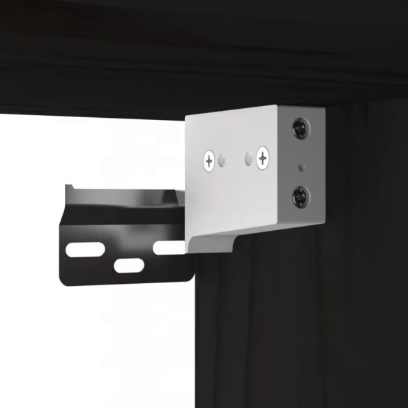 fekete tömör fenyőfa faliszekrény 60 x 30 x 35 cm