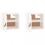 2 db fehér tömör fenyőfa faliszekrény 31,5 x 30 x 30 cm