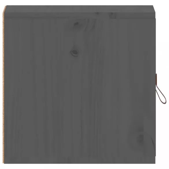 szürke tömör fenyőfa faliszekrény 31,5 x 30 x 30 cm