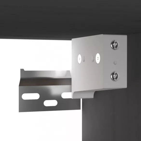 szürke tömör fenyőfa faliszekrény 31,5 x 30 x 30 cm