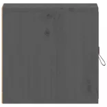 2 db szürke tömör fenyőfa faliszekrény 31,5 x 30 x 30 cm