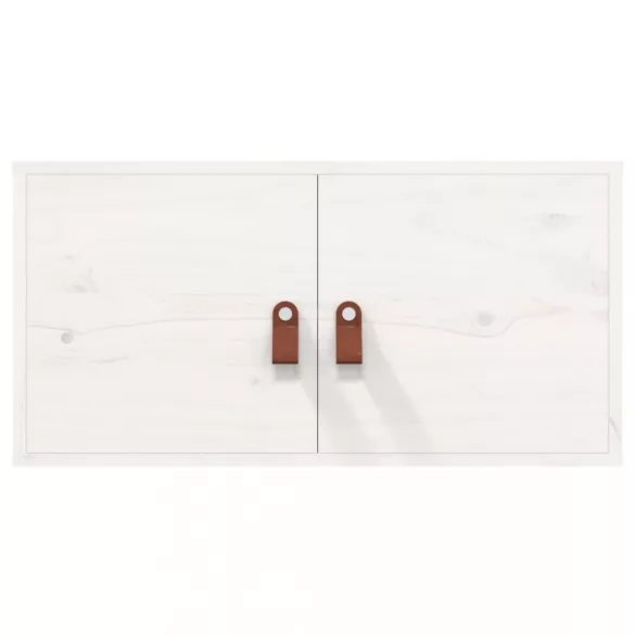 2 db fehér tömör fenyőfa faliszekrény 60 x 30 x 30 cm