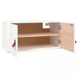 2 db fehér tömör fenyőfa faliszekrény 60 x 30 x 30 cm