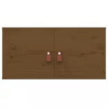 2 db mézbarna tömör fenyőfa faliszekrény 60 x 30 x 30 cm