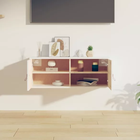 fehér tömör fenyőfa faliszekrény 80 x 30 x 30 cm