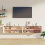 2 db tömör fenyőfa faliszekrény 80 x 30 x 30 cm