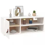 fehér tömör fenyőfa faliszekrény 80 x 30 x 30 cm