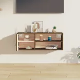 mézbarna tömör fenyőfa faliszekrény 80 x 30 x 30 cm