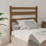 mézbarna tömör fenyőfa ágyfejtámla 81 x 4 x 100 cm