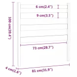 mézbarna tömör fenyőfa ágyfejtámla 81 x 4 x 100 cm