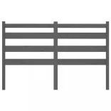 szürke tömör fenyőfa ágyfejtámla 126 x 4 x 100 cm