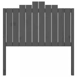 szürke tömör fenyőfa ágyfejtámla 106x4x110 cm