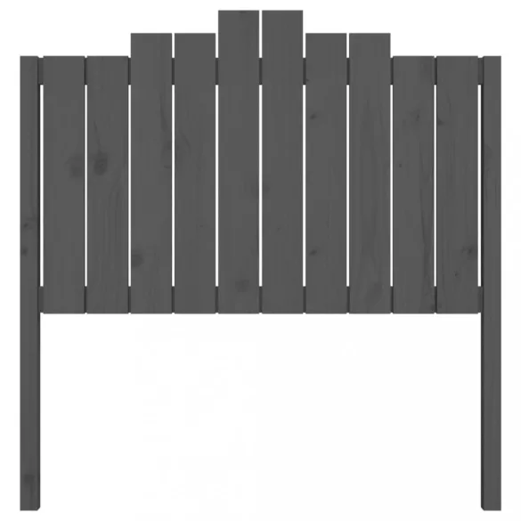 szürke tömör fenyőfa ágyfejtámla 106x4x110 cm