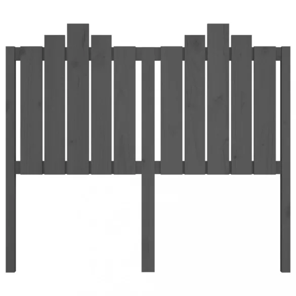 szürke tömör fenyőfa ágyfejtámla 126x4x110 cm