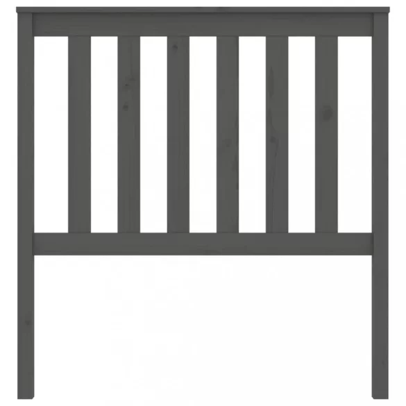 szürke tömör fenyőfa ágyfejtámla 96 x 6 x 101 cm