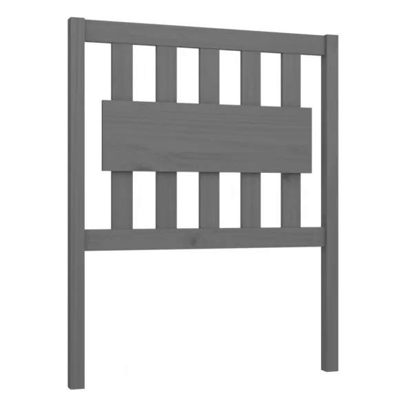 szürke tömör fenyőfa ágyfejtámla 80,5 x 4 x 100 cm