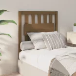mézbarna tömör fenyőfa ágyfejtámla 80,5x4x100cm