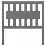 szürke tömör fenyőfa ágyfejtámla 95,5 x 4 x 100 cm