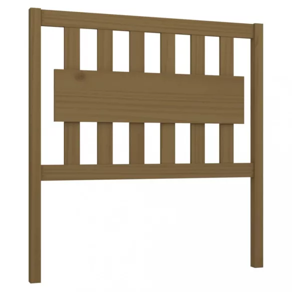 mézbarna tömör fenyőfa ágyfejtámla 95,5x4x100 cm