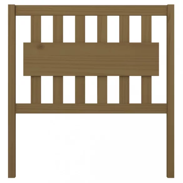 mézbarna tömör fenyőfa ágyfejtámla 95,5x4x100 cm