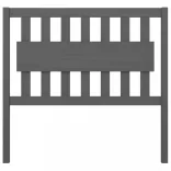 szürke tömör fenyőfa ágyfejtámla 105,5x4x100 cm