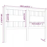tömör fenyőfa ágyfejtámla 140,5 x 4 x 100 cm