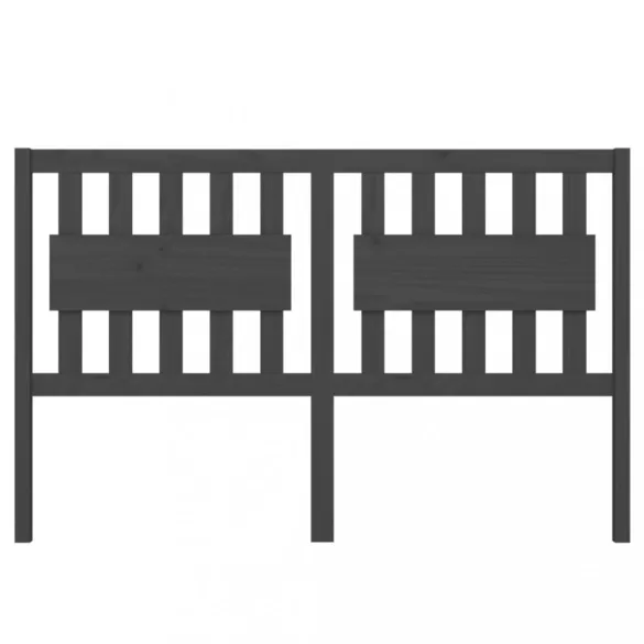 szürke tömör fenyőfa ágyfejtámla 165,5 x 4 x 100 cm