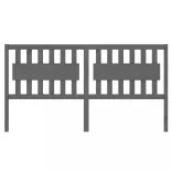 szürke tömör fenyőfa ágyfejtámla 185,5x4x100 cm