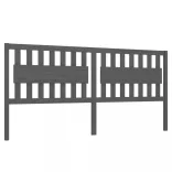 szürke tömör fenyőfa ágyfejtámla 205,5x4x100 cm