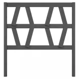 szürke tömör fenyőfa ágyfejtámla 81 x 4 x 100 cm