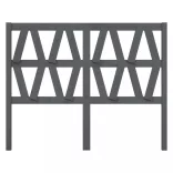 szürke tömör fenyőfa ágyfejtámla 146 x 4 x 100 cm