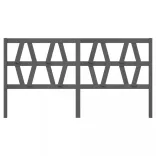 szürke tömör fenyőfa ágyfejtámla 206 x 4 x 100 cm