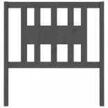 szürke tömör fenyőfa fejtámla 96 x 4 x 100 cm