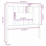 mézbarna tömör fenyőfa fejtámla 106 x 4 x 100 cm